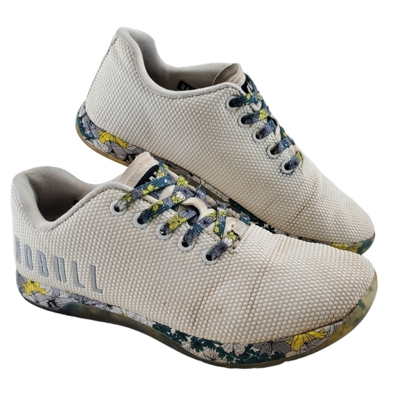 Nobull Spring Fling Trainer Shoes Womens 8.5 Mens 7 Ivory White Running Athletic - Picture 1 of 16
